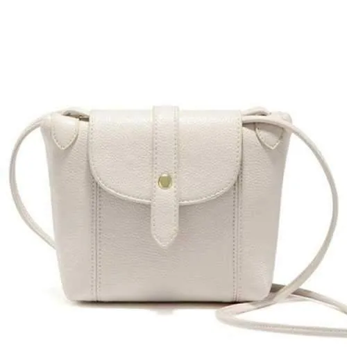 Trendy Stitching and Solid Color Design Crossbody Bag For Women - Off-white