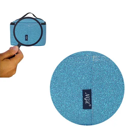 Turquoise Glitter NGIL Cosmetic Case