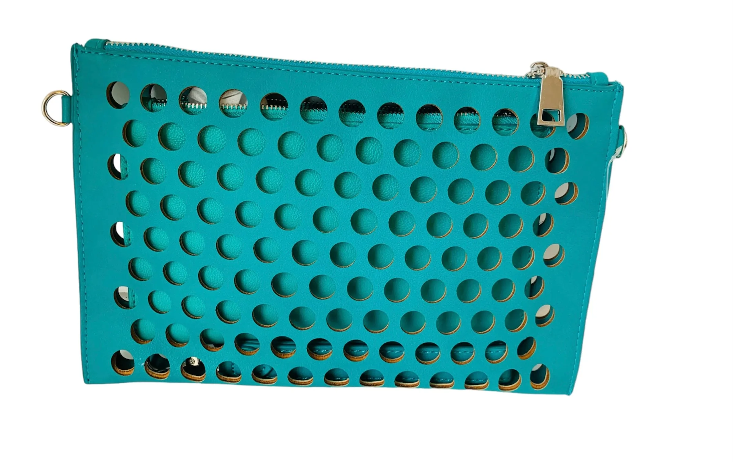 Urban Expressions Vegan Turquoise Cutout Clutch/Crossbody NWT