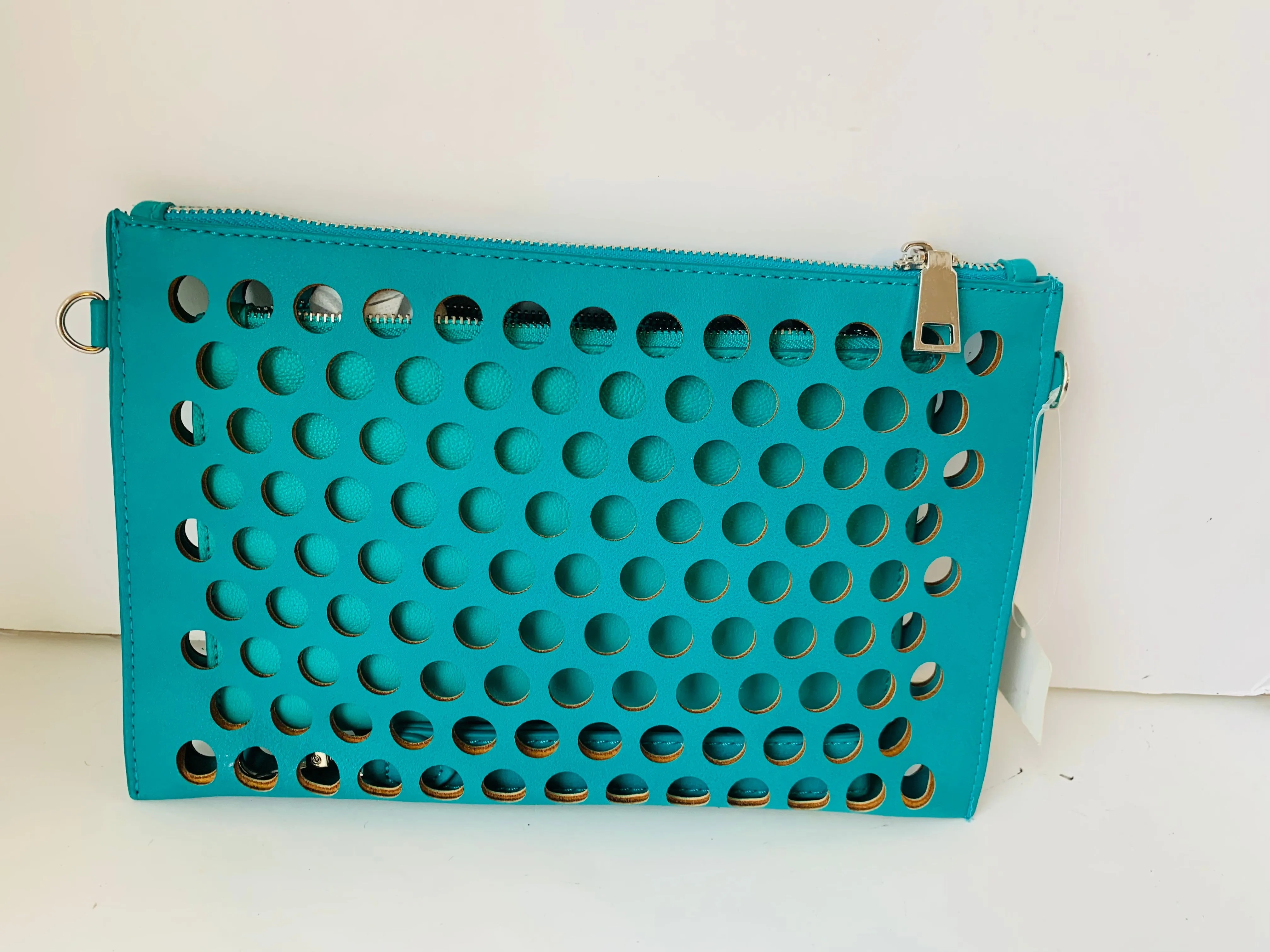 Urban Expressions Vegan Turquoise Cutout Clutch/Crossbody NWT