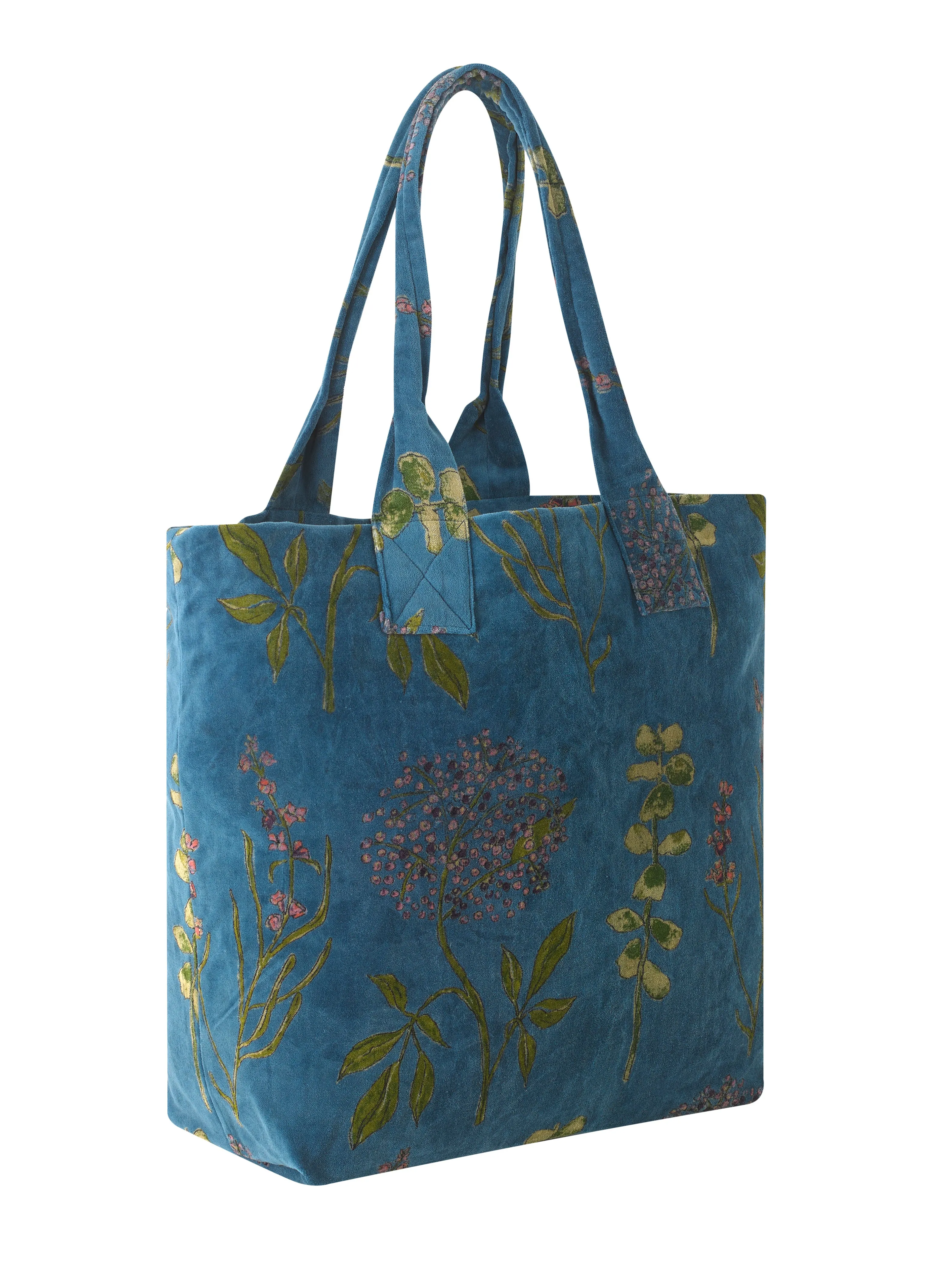 Velvet Tote Bag Autumn Flower