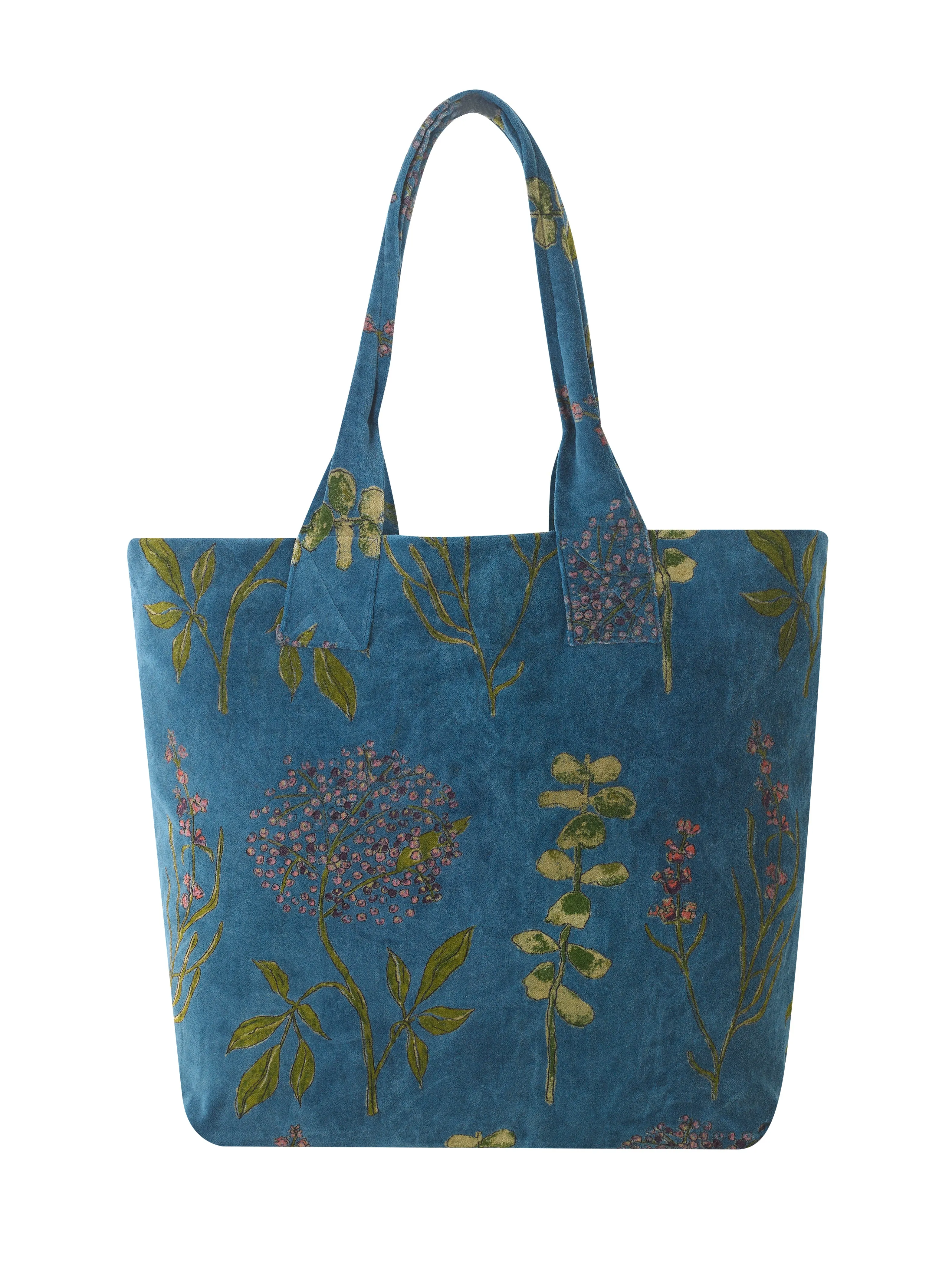 Velvet Tote Bag Autumn Flower