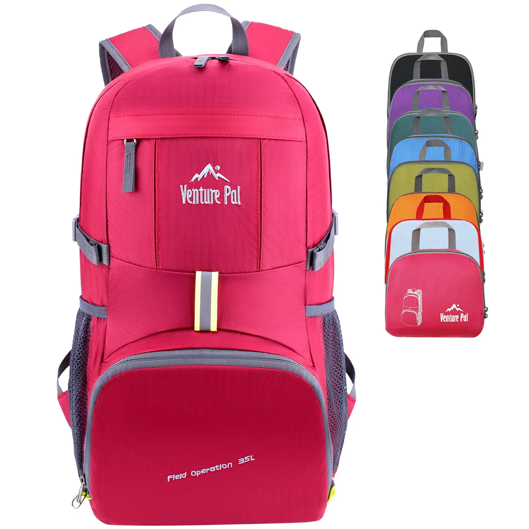 Venture Pal Fuschia 35L Double-Layer Bottom & Shoulder Straps Sports Backpack