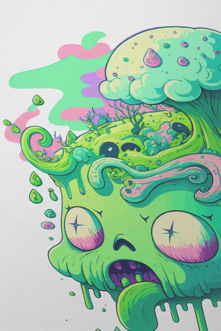 Vibrant Cartoon Tree Monster