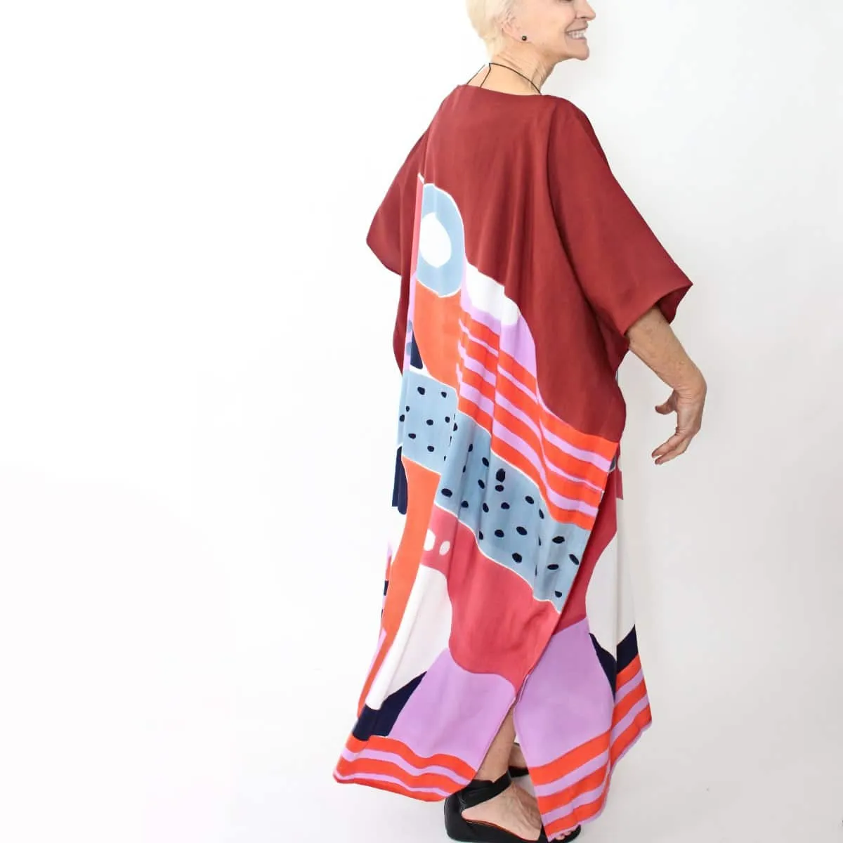 Vibrant Geometric Kaftan