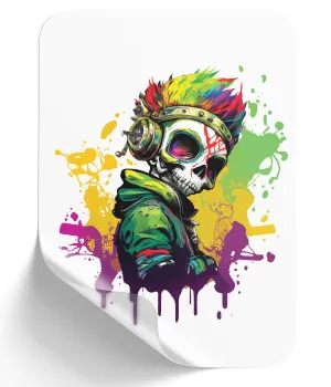 Vibrant Graffiti Skullboy Print