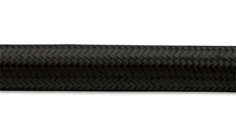 Vibrant Performance 2ft Roll -6 Black Nylon Braided Flex Hose