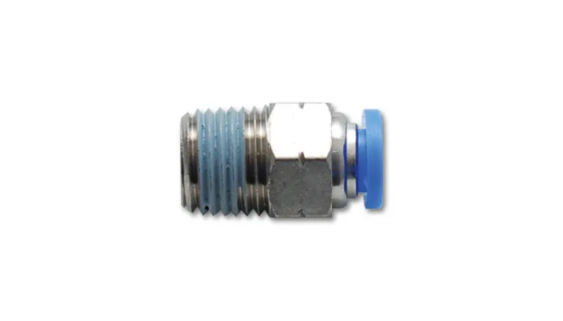 Vibrant Performance Adapter Fitting - Straight - 1/8" NPT Male to 3/8" Hose Quick Disconnect - Stainless