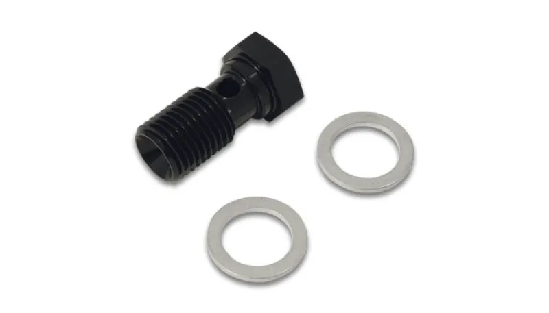 Vibrant Performance Banjo Bolt - Single Banjo - 8 mm x 1.000 Thread - 20 mm Length - Black (Pair)