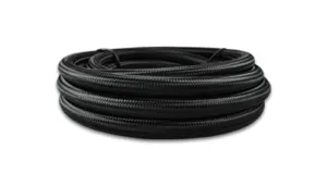 Vibrant Performance Braided Nylon PTFE Hose - 3 AN - 20 ft - Black