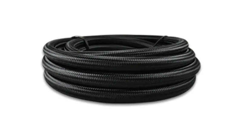 Vibrant Performance Braided Nylon PTFE Hose - 6 AN - 10 ft - Black