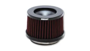 Vibrant Performance Classic Clamp-On Conical Air Filter Element - 5-1/2 in Base - 4 in Top Diameter - 4-1/4 in Tall - 3 in Flange