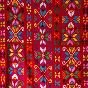 Vibrant Red Timor Textile