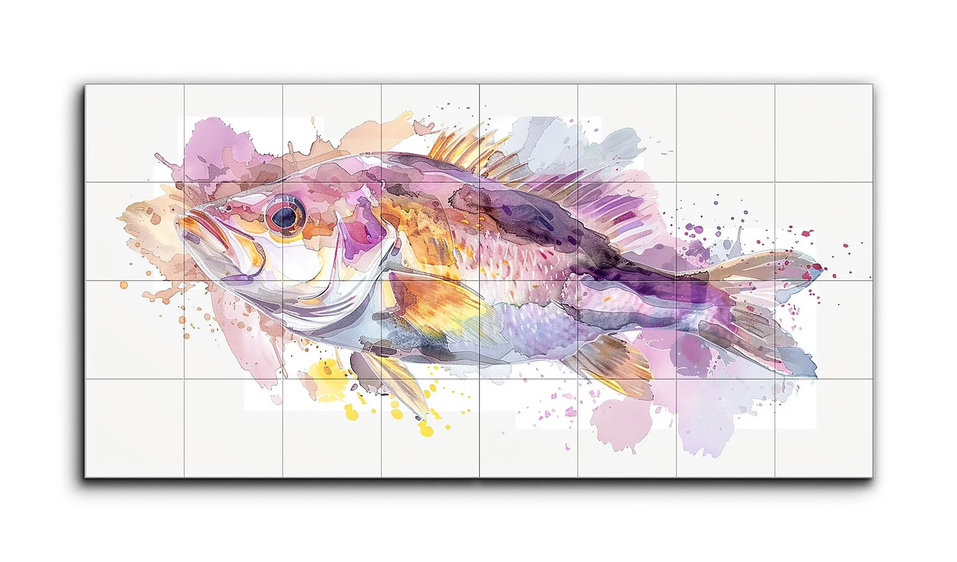 Vibrant Watercolor Fish in Motion