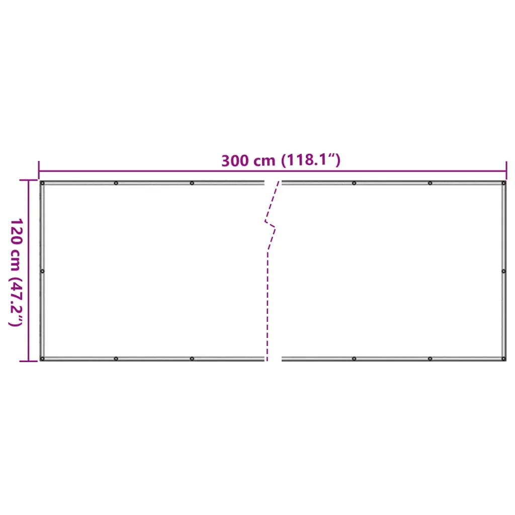 vidaXL Balcony Screen Anthracite 120x300 cm Oxford Fabric