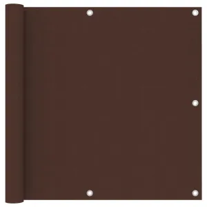 vidaXL Balcony Screen Brown 90x400 cm Oxford Fabric