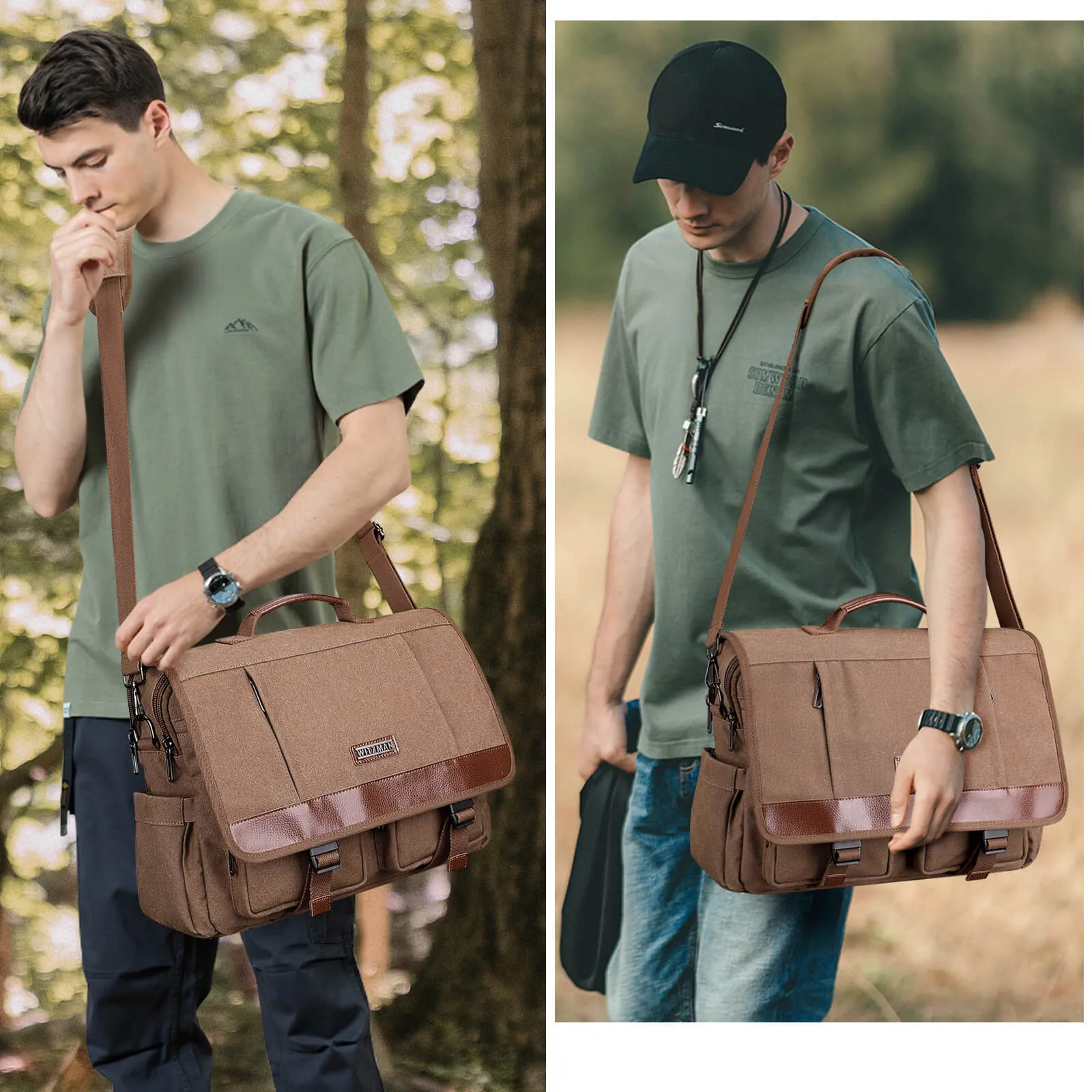 Vintage Canvas Messenger Bag For Men