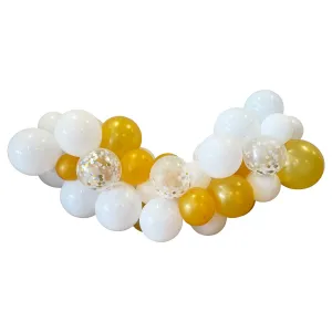 White & Gold Balloon Garland Kit - 40 Pkt