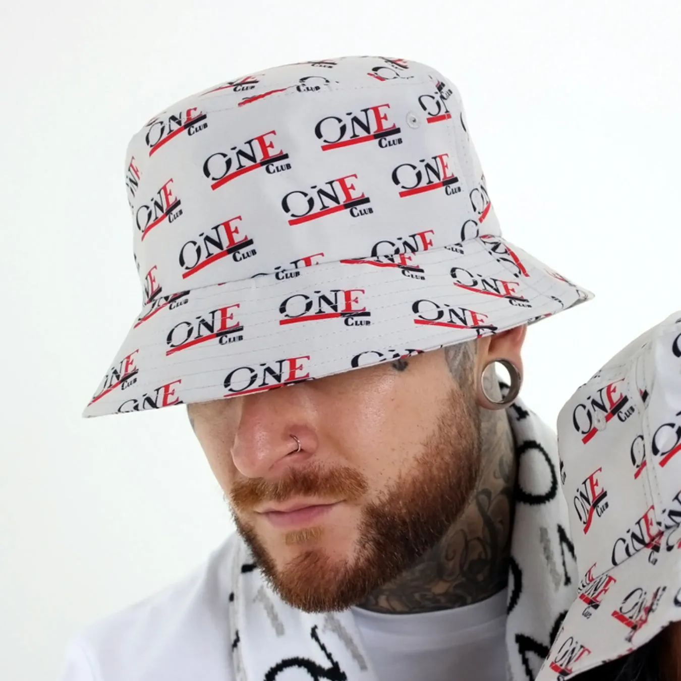 White ONEclub Bucket Hat