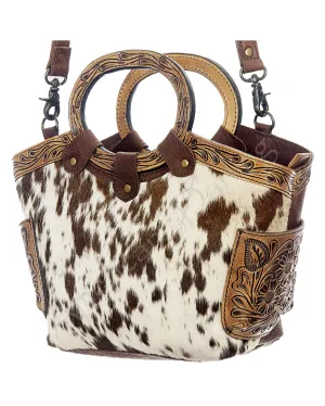 Women's Hair On Hide Tooled Purse