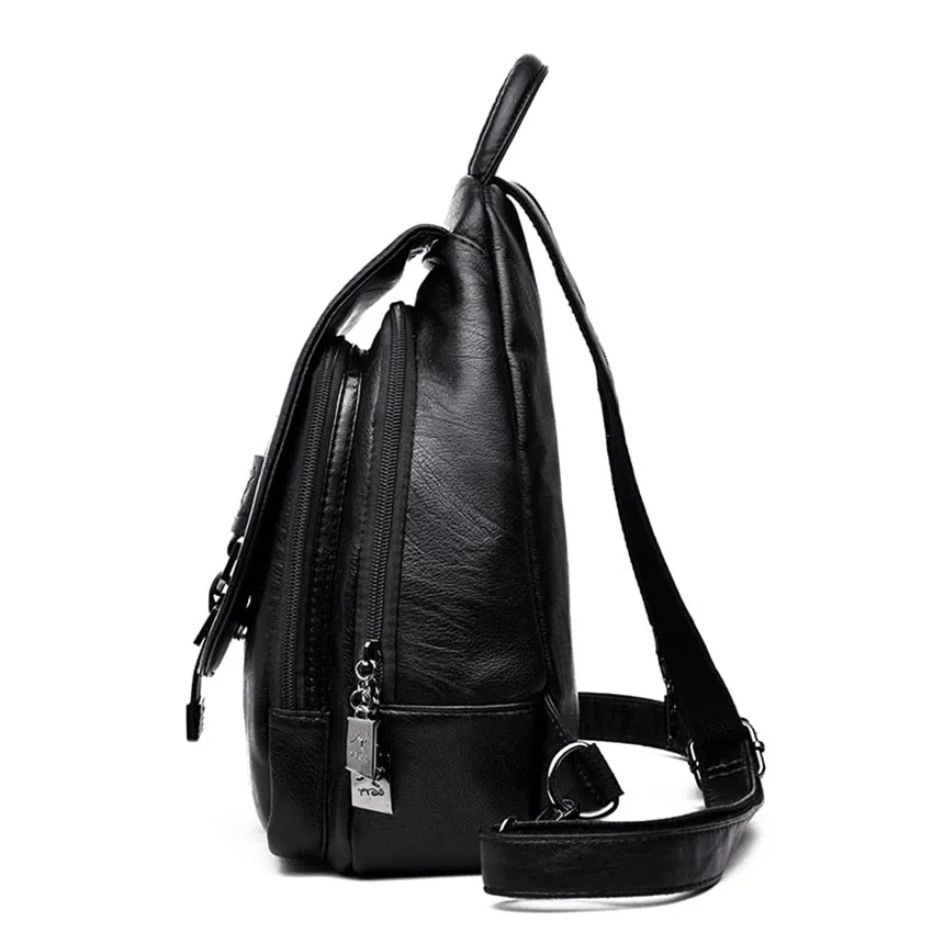 Women's Small Vegan Leather Backpack