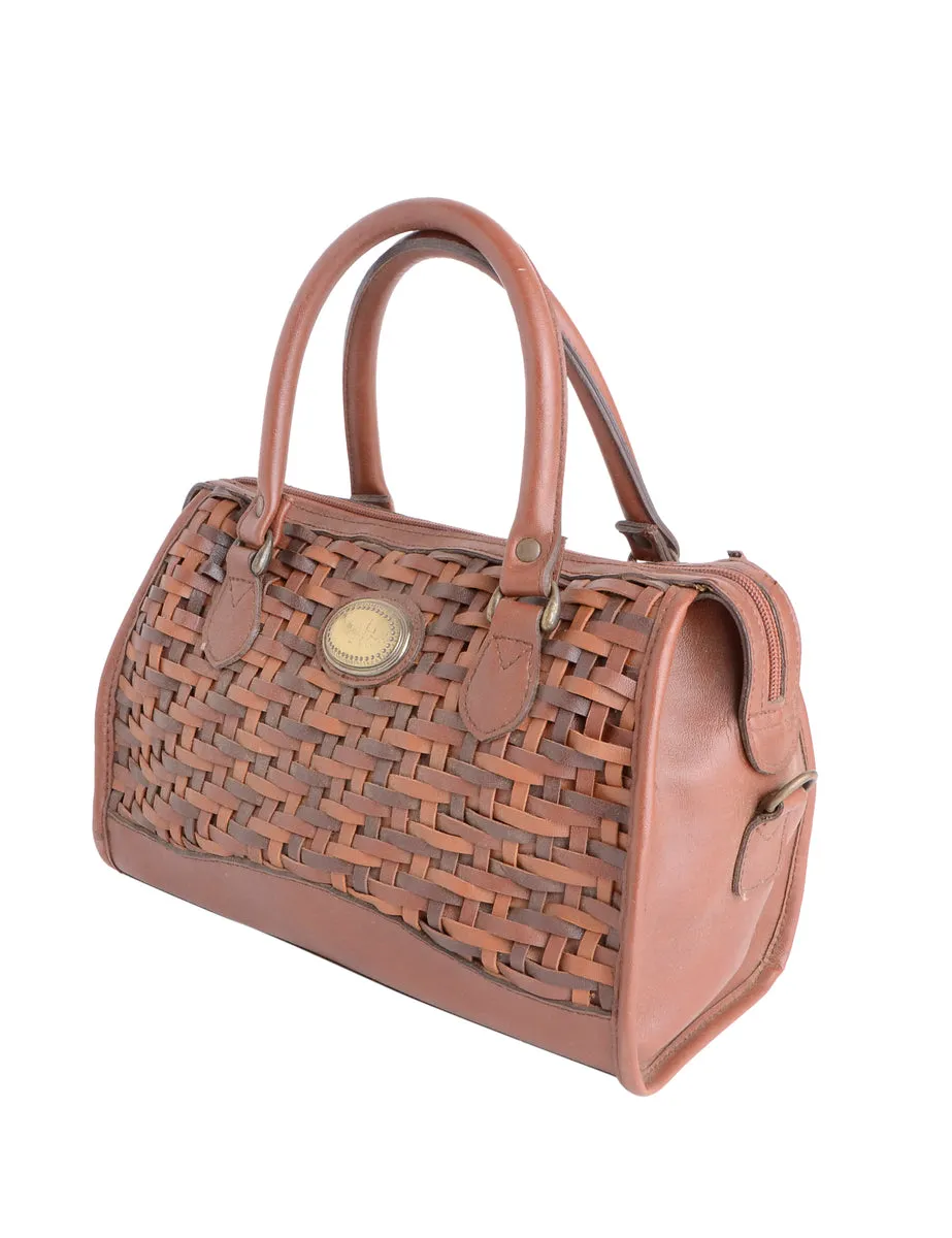 Woven Leather Handbag