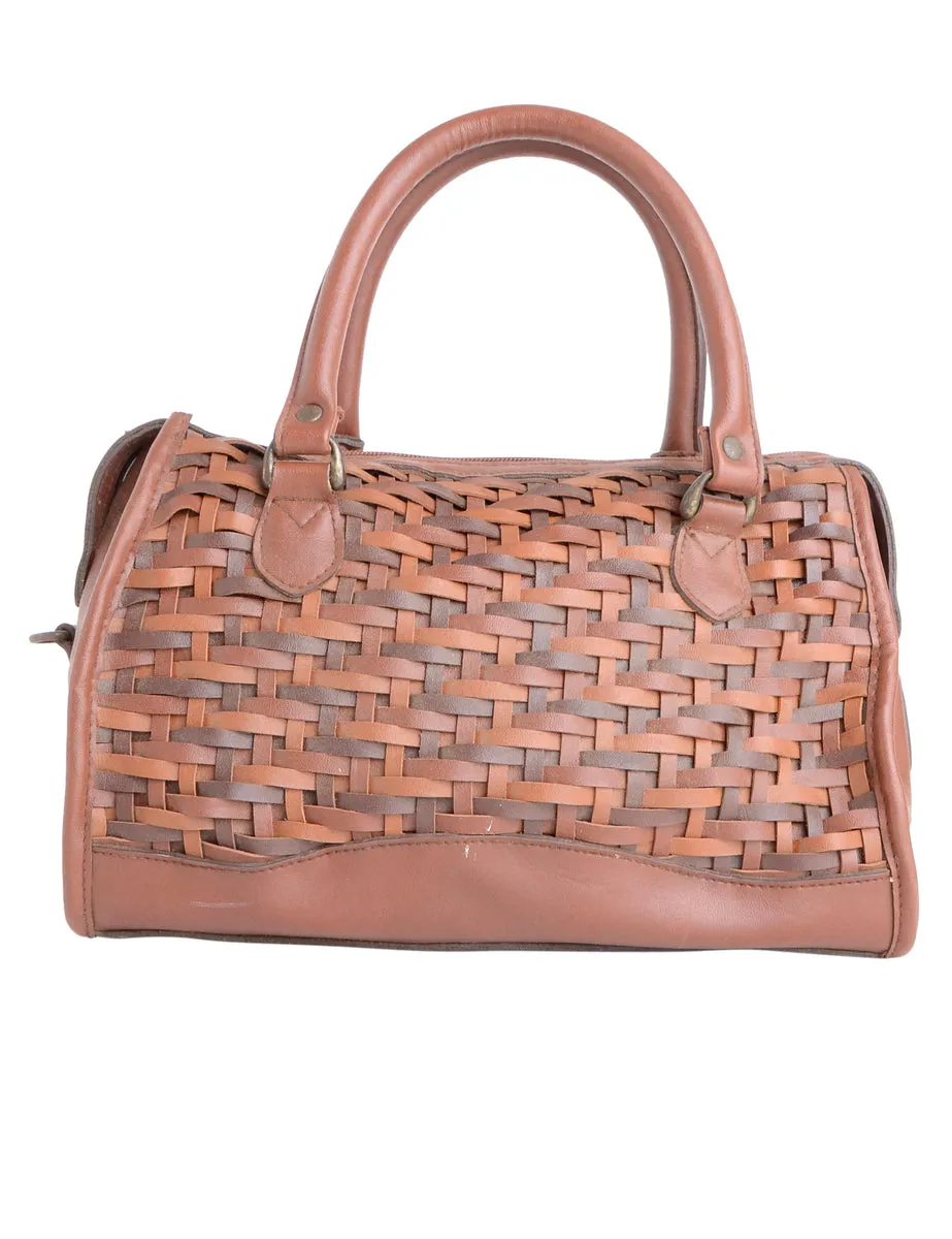 Woven Leather Handbag