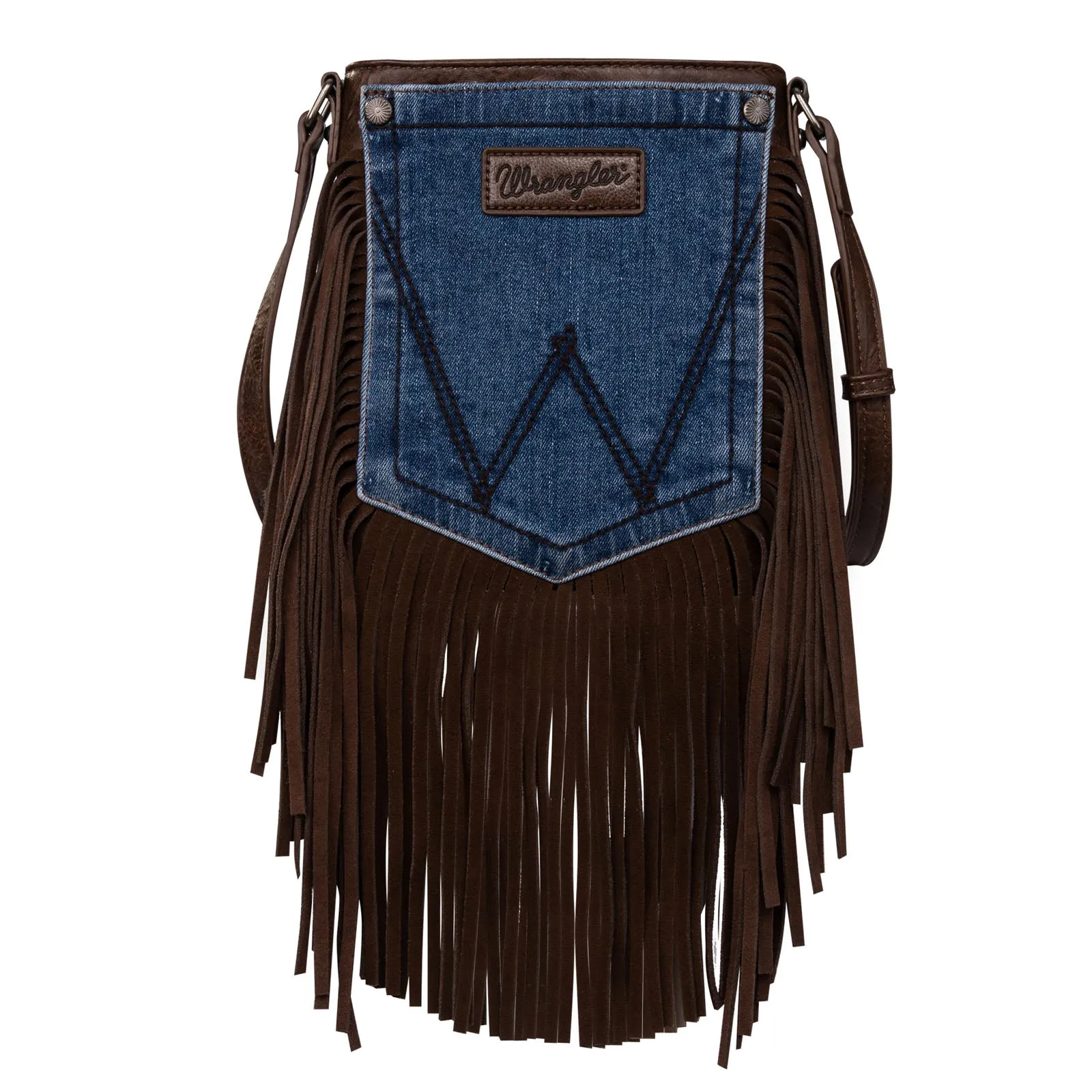 Wrangler Fringe Pocket Crossbody Denim