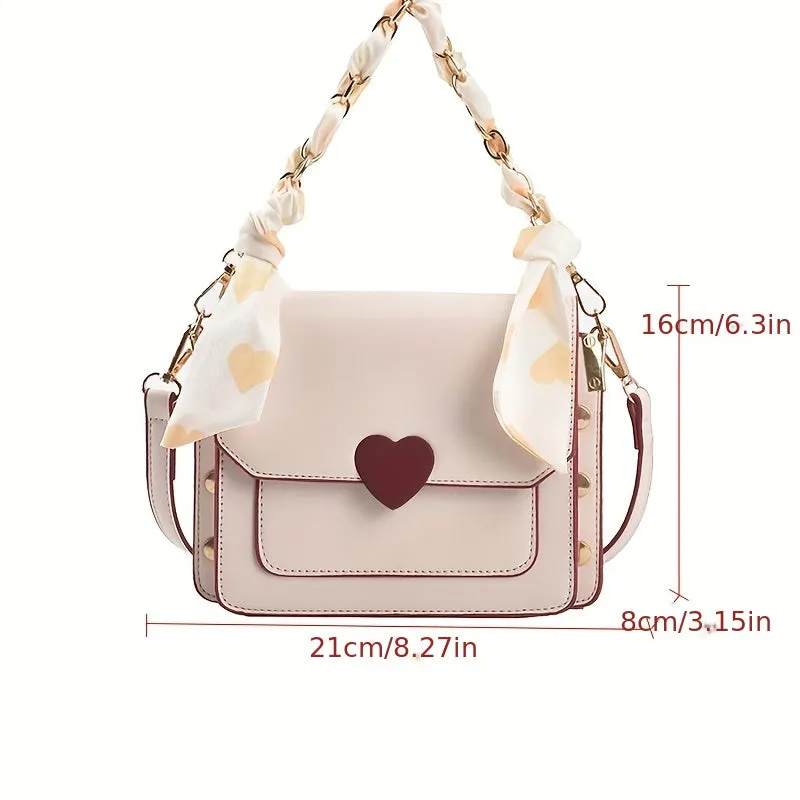 Y2K Love Heart Crossbody Bag Chic Valentines Day Gift